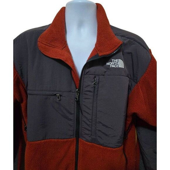 The North Face Mens Polartec Red & Gray Fleece Jacket ski gorpcore warm hiking - Picture 3 of 6